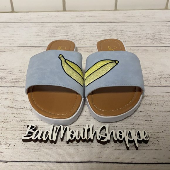 *Love Rio Banana Fruit Mule Slide Platform Sandals - Picture 2 of 11